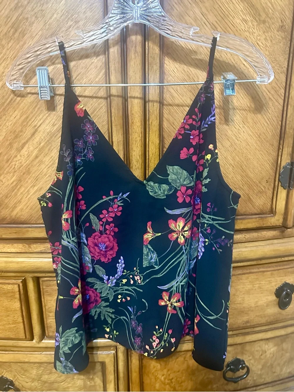 BP Double V-Neck Floral Cami Tank Top Medium Nordstrom - Picture 7 of 9